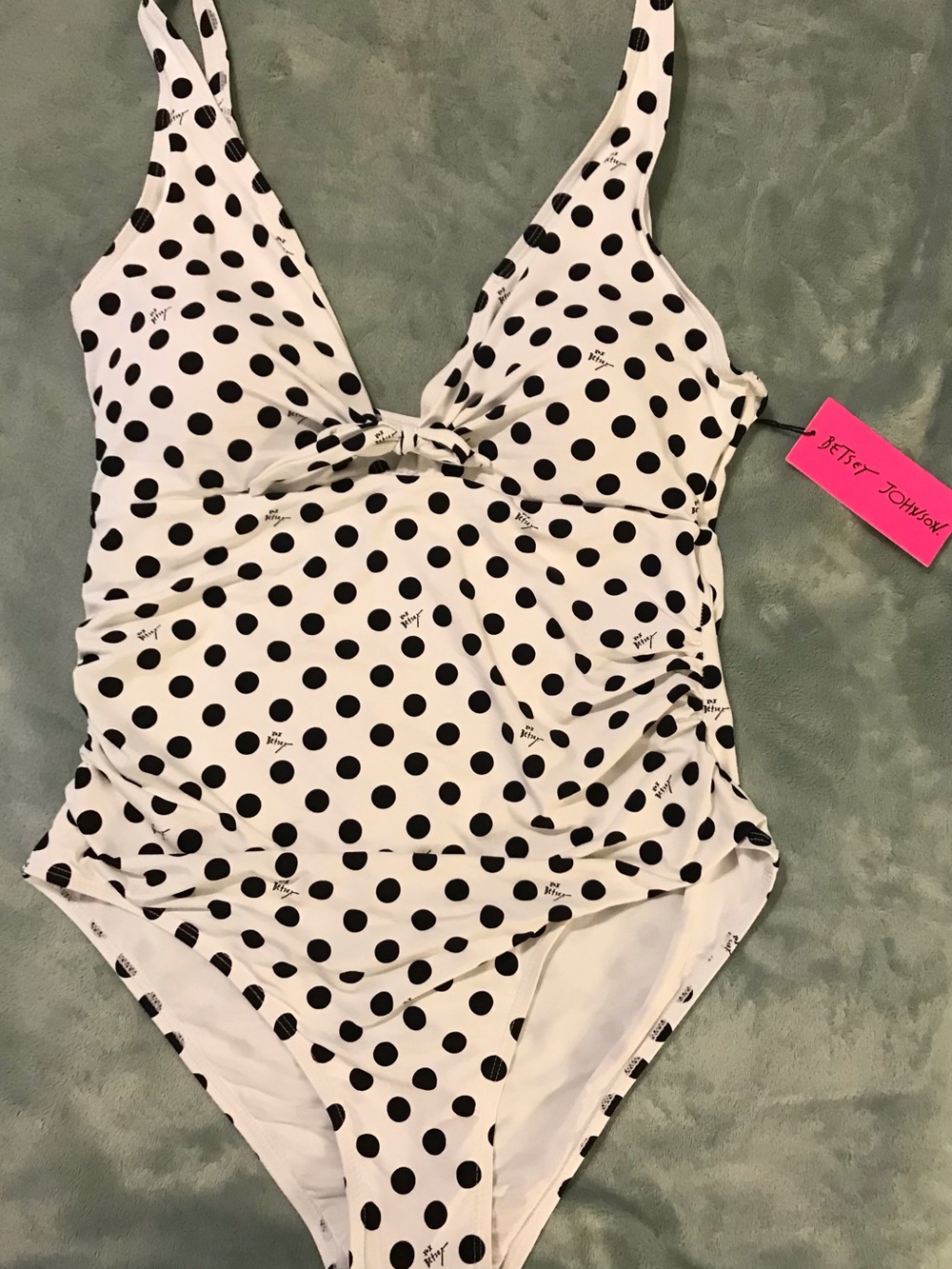 NWT Betsey Johnson Polka Dot One Piece Swimsuit